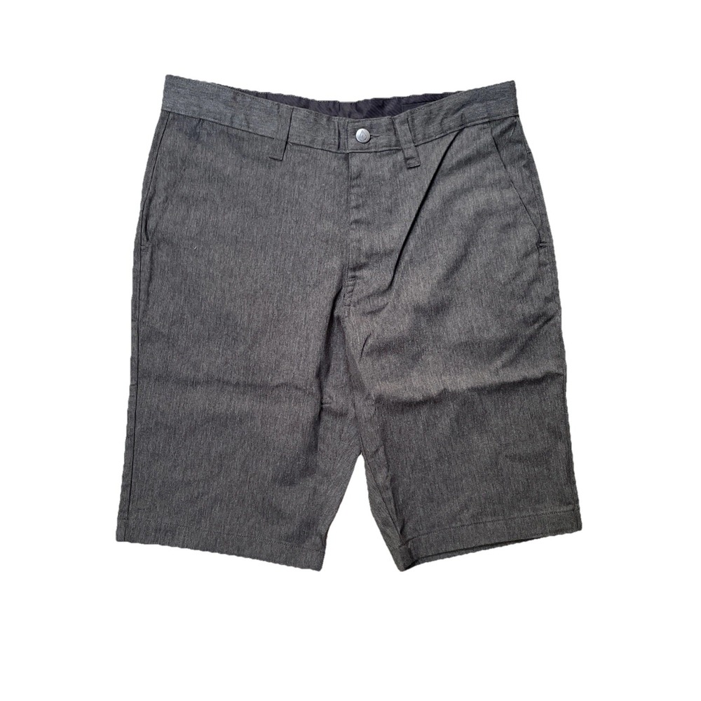 Volcom V-Monty Stretch Chino Shorts Mens Size 31 Gray Skate Casual